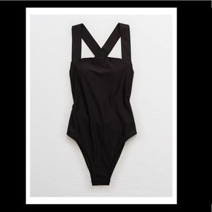 Black Apron Back Swimsuit NWT